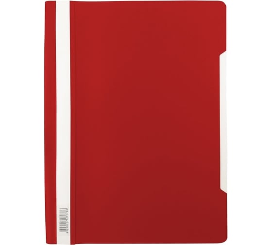Изображение товара Папка-скоросшиватель БЮРОКРАТ Люкс PSL20RED A4, прозрачный верхний лист, пластик, красный, 0.14/0.18 мм 346231