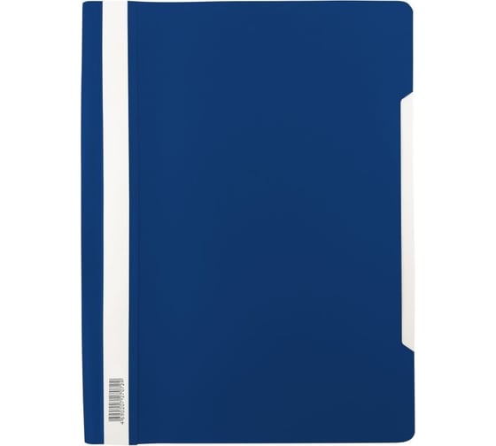 Изображение товара Папка-скоросшиватель БЮРОКРАТ Люкс A4, прозрачный верхний лист, пластик, синий, 0.14/0.18 мм 346220