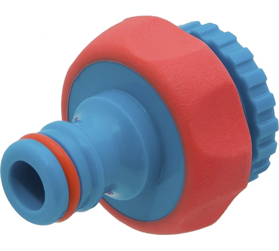 Изображение товара Штуцер под коннектор с внутренней резьбой с переходником 1/2" - 3/4", пластик/резина MPF ДС.071284