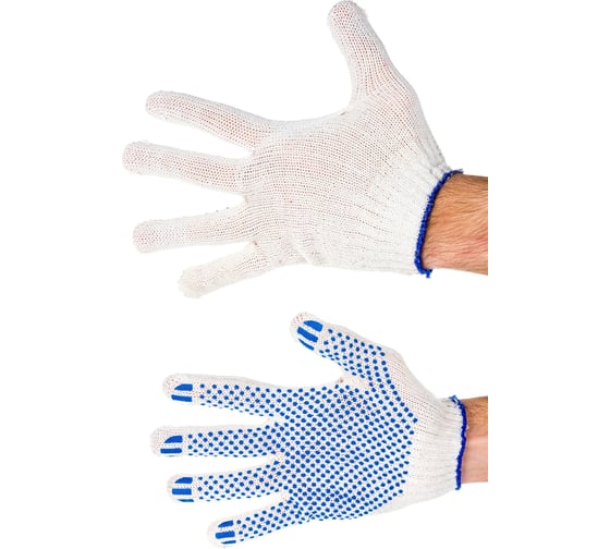 Изображение товара Хлопчатобумажные перчатки с ПВХ-точечным покрытием STARTUL р.9 ST7191