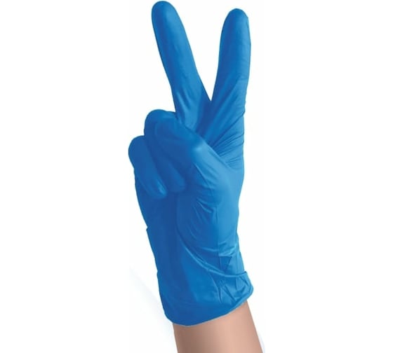 Изображение товара Нитриловые перчатки РУСОКО САПФИР голубые, р.S, 50 пар 230310Г-11