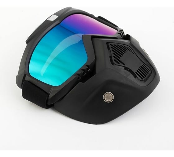 Изображение товара Разборные очки-маска для езды на мототехнике СИМАЛЕНД черные, стекло хамелеон, 4295613
