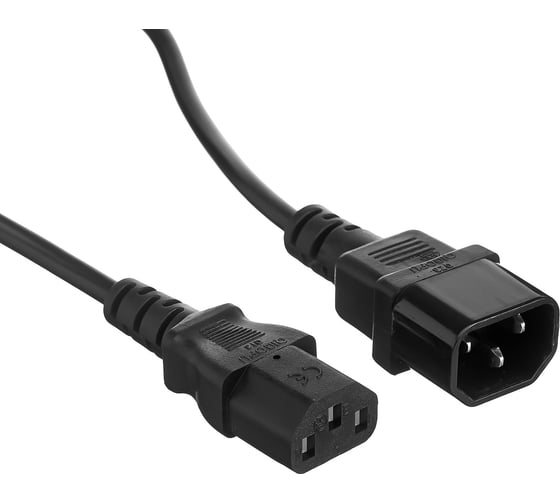 Изображение товара Кабель монитор - компьютер ExeGate UPS-устройство Power EC-5P IEC 3/0.75mm2, медь, черный, 10A, 5м 280631