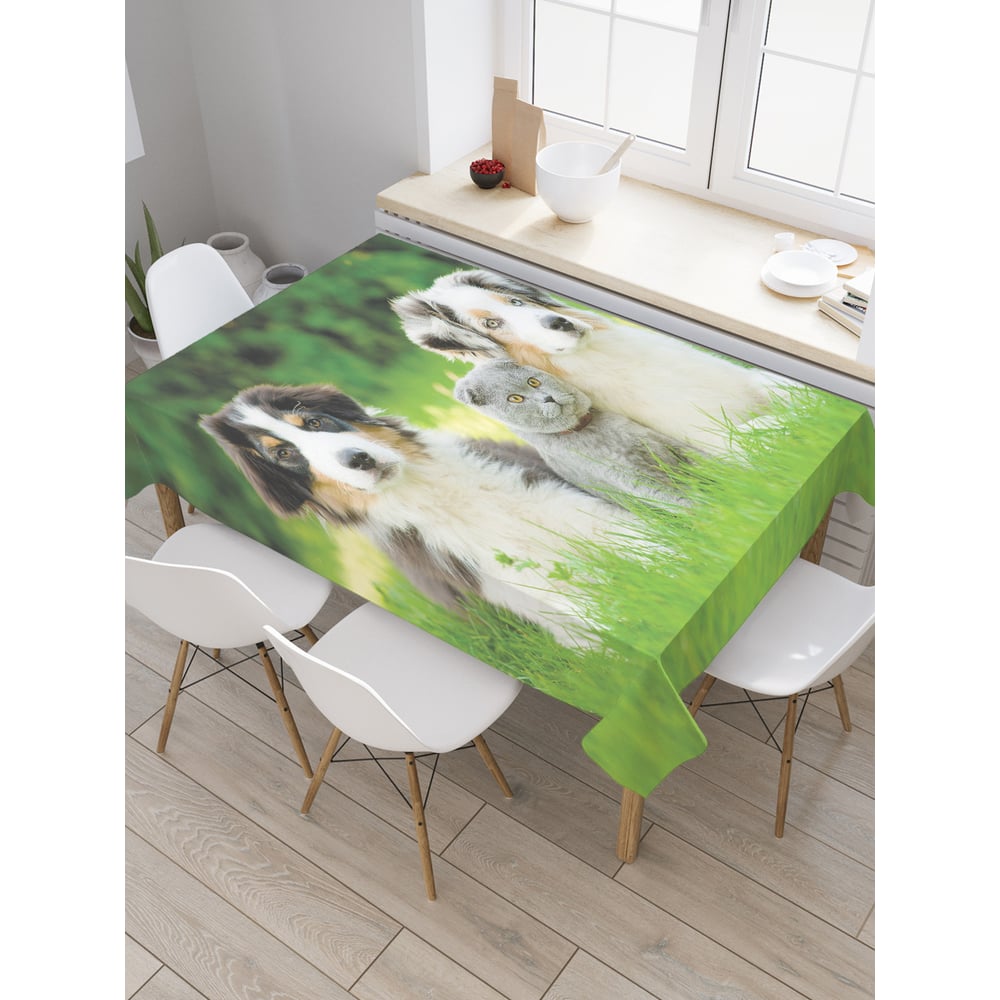 Изображение товара Прямоугольная сатеновая скатерть JoyArty 120x145 см, современный дизайн