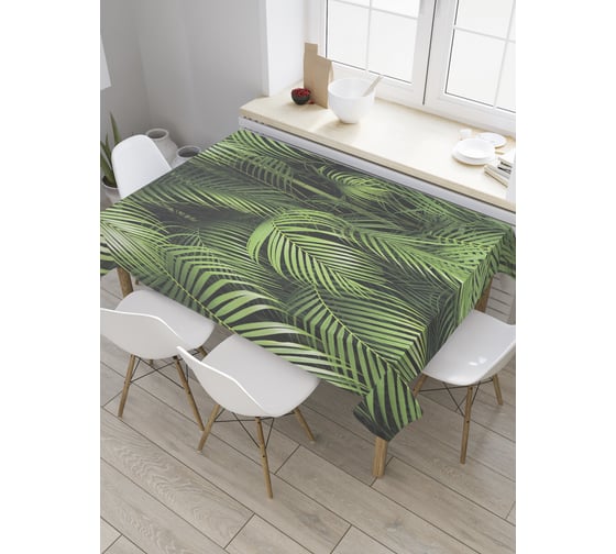 Изображение товара Прямоугольная скатерть JoyArty Листья папоротника из сатена tc_31148_120x145