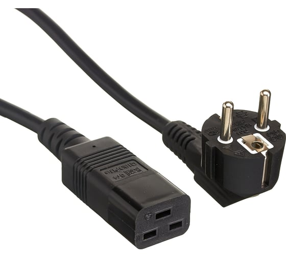 Изображение товара Кабель питания ExeGate Power PC19-5P Евровилка Schuko-C19, VDE-250V-3/1.5mm2, медь, черный, 16А, 5м 280671