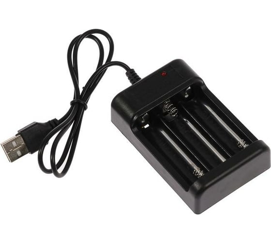 Изображение товара Зарядное устройство LUAZON для трех аккумуляторов АА UC-25, USB, ток заряда 250 мА, чёрное 4057638