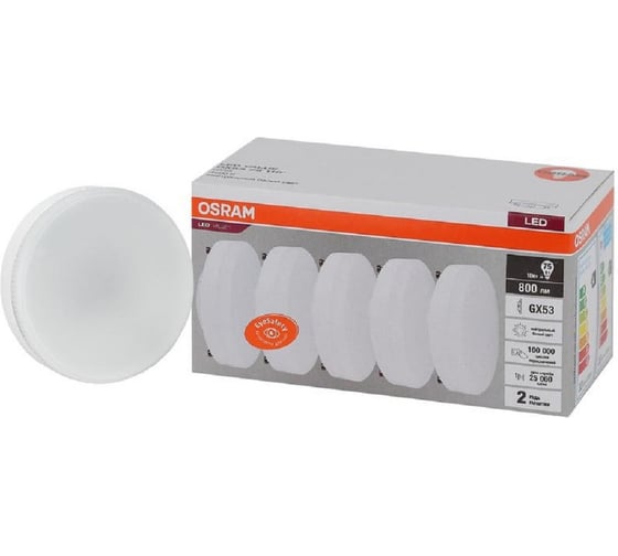 Изображение товара Светодиодная лампа Osram LVGX5375 10SW/840 230V GX53 2X5 RU 4058075584174