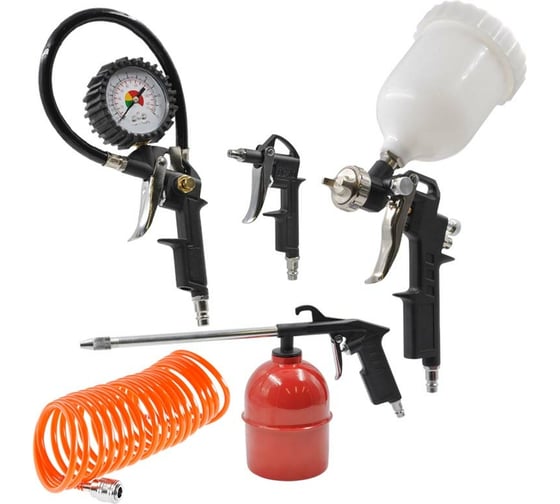 Изображение товара Набор ARMA 5 предметов краскопульт, шланг 5м, прод. пист, подкачка шин, мовильный пистолет 5PCS-2