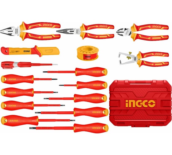 Изображение товара Набор изолированных инструментов INGCO 16 шт. 1000В HKITH1601