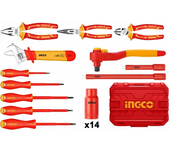 Изображение товара Набор диэлектрического инструмента INGCO 26 шт. HKITH2601