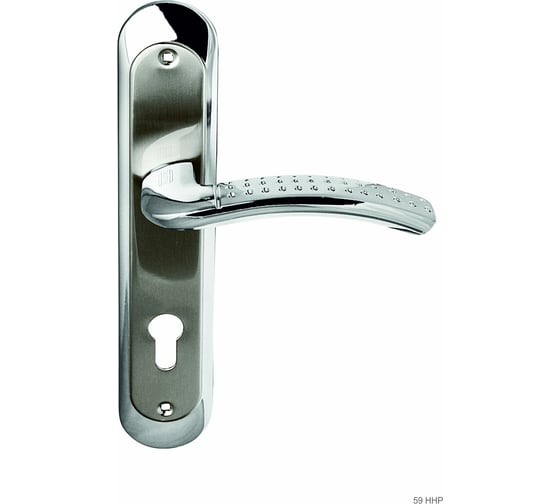 Изображение товара Ручка на стальной планке PALIDORE A-59 HHP, белый никель, с перфорацией 98760744