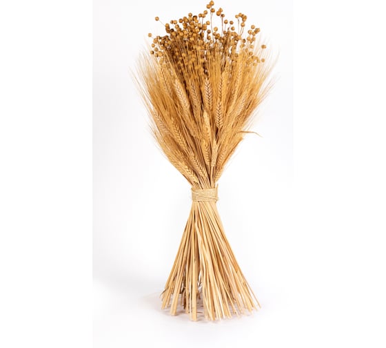 Изображение товара Коробка 6 букетов Стильный Дом букет из колосовых культур и льна h 50 см  65118