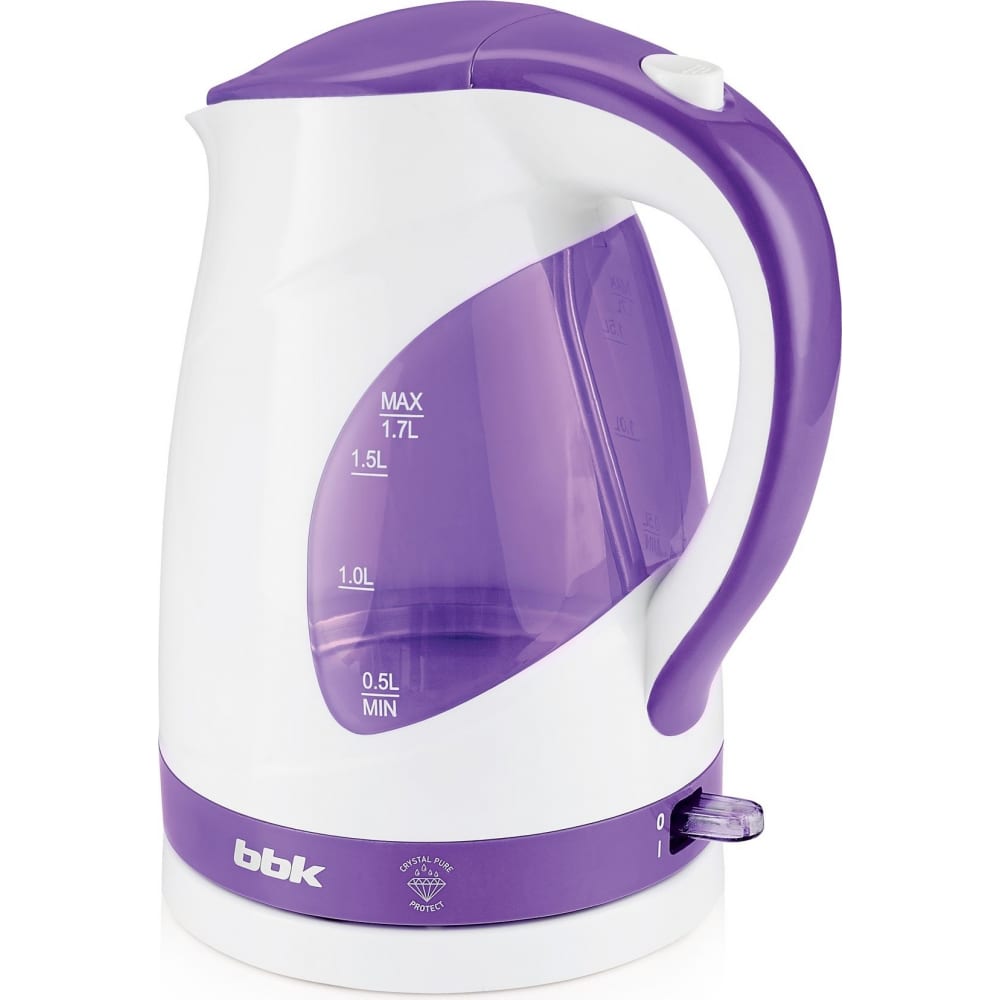 Электрический чайник bbk, цвет белый/фиолетовый 00-00000386 EK1700P - фото 1