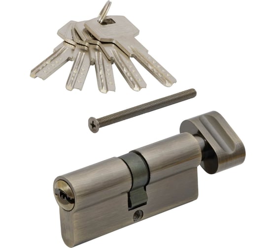 Изображение товара Цилиндровый механизм VETTORE ZN M60 ZC AB 30Tx30, 5 ключей, бронза 20071