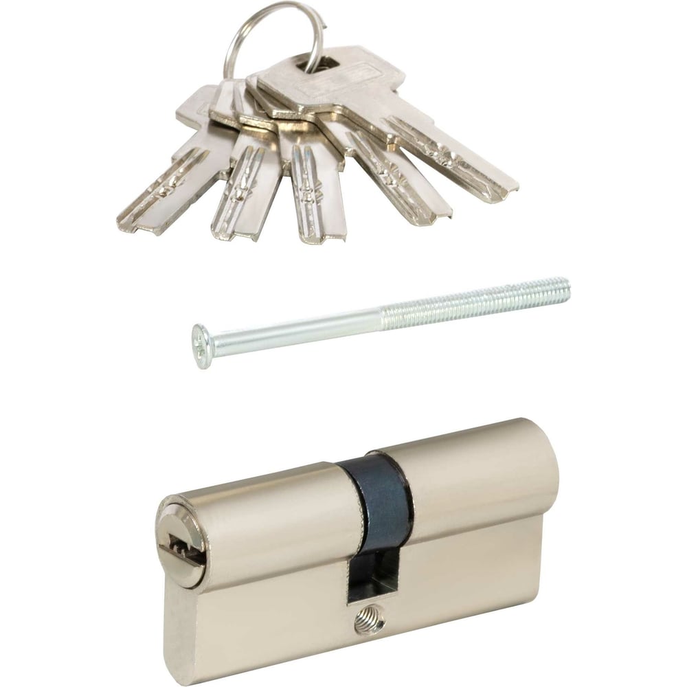 Изображение товара Цилиндровый механизм VETTORE ZN M80 Z NI 35x45 двухсторонний никель 5 ключей