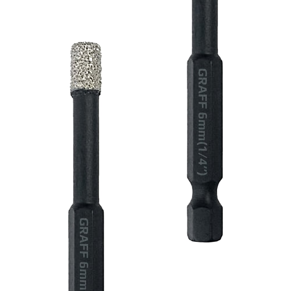 Изображение товара Алмазное кольцевое сверло по керамограниту 6 мм GRAFF 79667