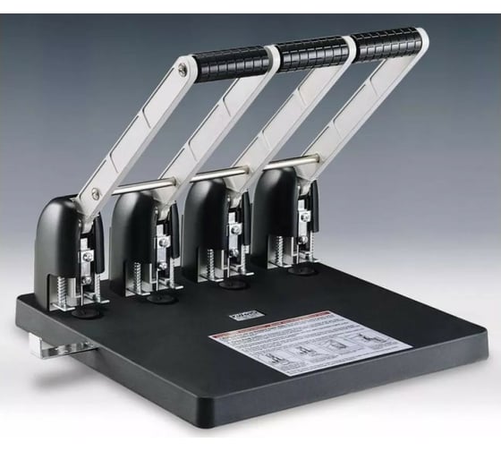 Изображение товара Дырокол KW-TRIO Heavy Duty 954 150 листов металл/пластик черный 4 отверстия с линейкой 811665