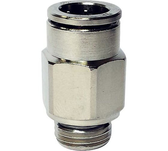 Изображение товара Фитинг прямой металлический 8 мм, 1/4"M Pegas pneumatic 6108