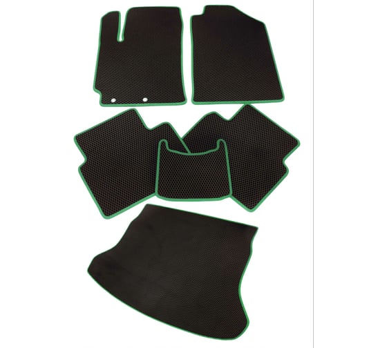 Изображение товара Коврики ViceCar ЕВА в салон и багажник для Volkswagen Golf VII 2012-2022 5 дв SB46025R_изум