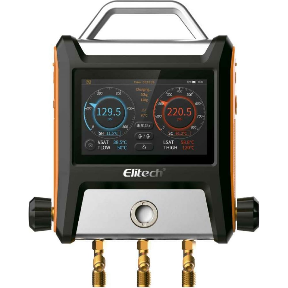 Цифровой манометрический колллектор Elitech тестер для воды lwt 02 измерение кислотности цифровой от 2 lr44 в компл