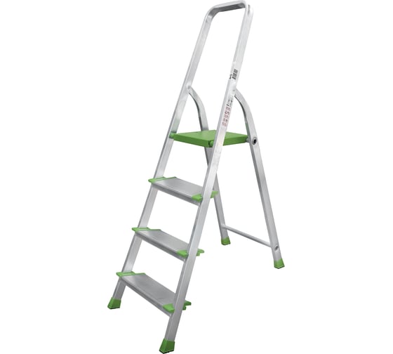 Изображение товара Алюминиевая стремянка Новая Высота PRO 1х4 ступени, Max нагр. 180 кг, 2К башмаки, 2117104