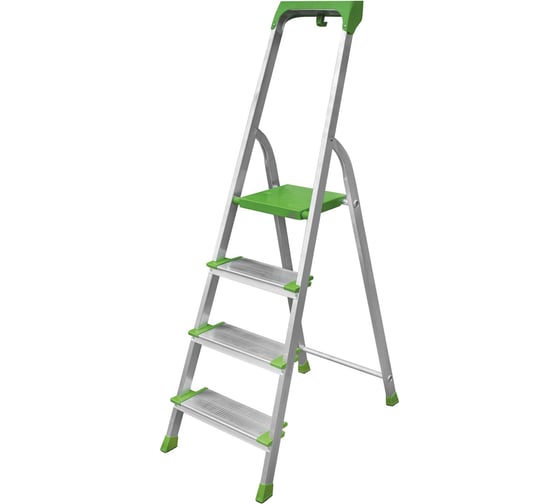 Изображение товара Алюминиевая стремянка Новая Высота с органайзером, 1х4 ступени PRO, 2К башмаки 2118104