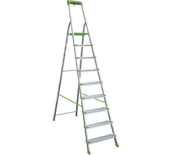 Изображение товара Алюминиевая стремянка Новая Высота с органайзером, 1х9 ступеней, PRO 2К башмаки 2118109