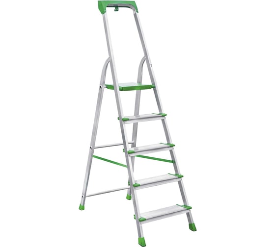 Изображение товара Алюминиевая стремянка Новая Высота, с органайзером, 1х5 ступеней, 2К башмаки, 2118105
