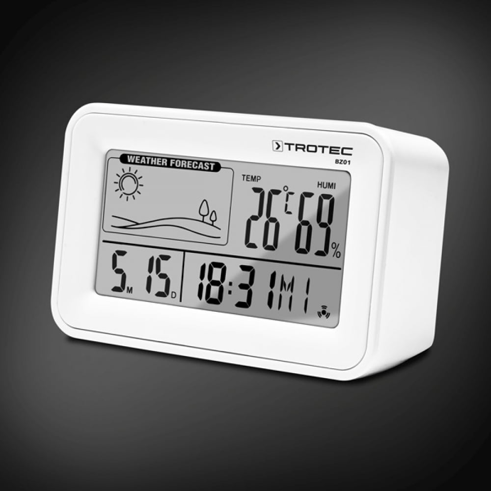 Цифровой будильник TROTEC цифровой зеркальный будильник с динамиком bt fm радио и температурным дисплеем двойные будильники