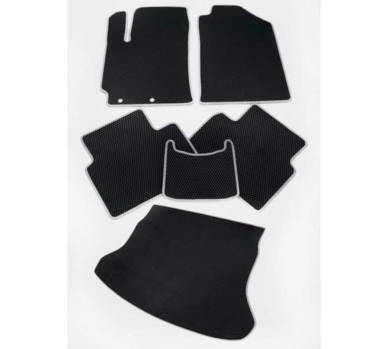 Изображение товара Коврики ViceCar ЕВА в салон и багажник для Audi A6 (C6) 2004-2011 седан SB3006R_бел