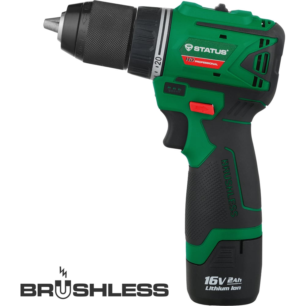 Изображение товара Бесщеточная дрель-шуруповерт STATUS CBL 16-2Li - 2 аккумулятора