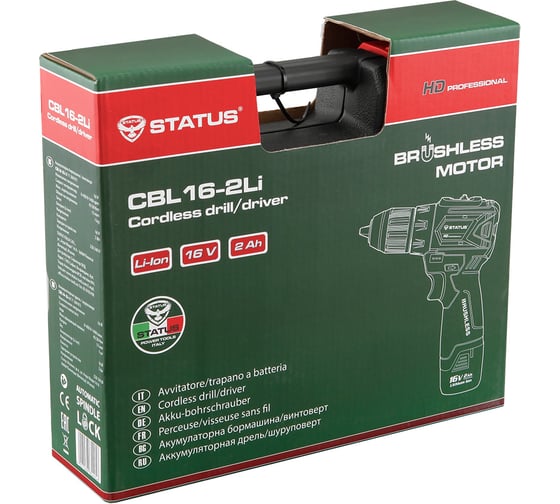 Изображение товара Бесщеточная дрель-шуруповерт STATUS CBL 16-2Li 07126001