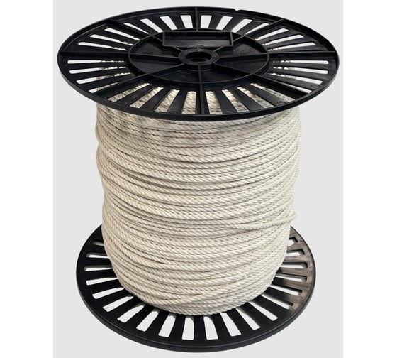Изображение товара Хлопковая веревка truEnergy декоративная, крученая, 4 мм, катушка 400 м 12423