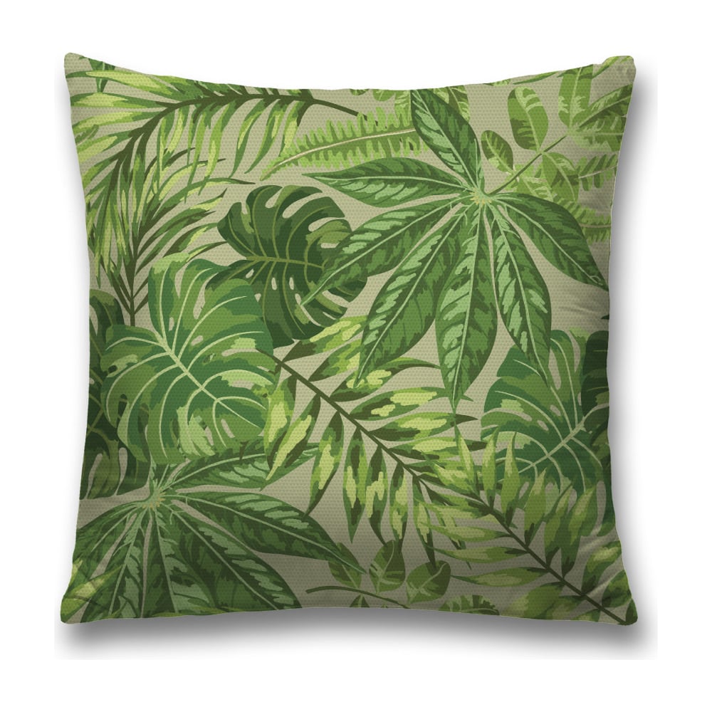 Изображение товара Декоративная наволочка JoyArty 45х45 зеленая полиэстер молния