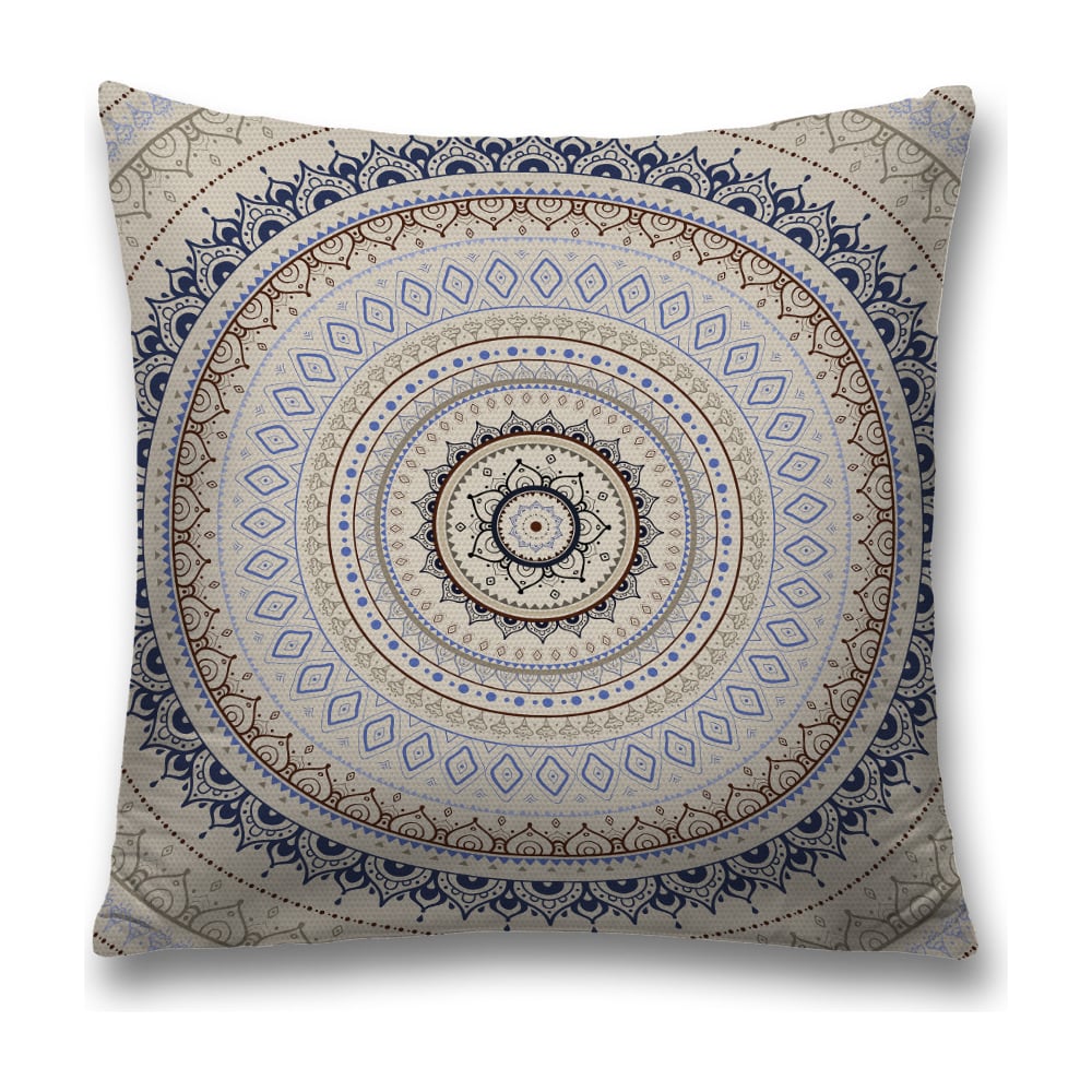 Изображение товара Декоративная наволочка JoyArty 45х45 см, серый и бежевый цвет, молния