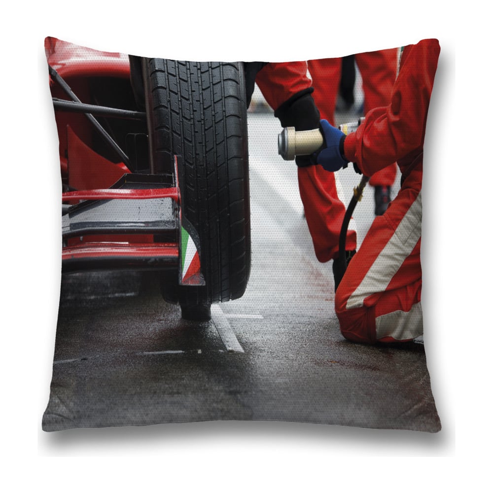 Изображение товара Декоративная наволочка JoyArty 45х45 см цвет черный, красный, серый полиэстер