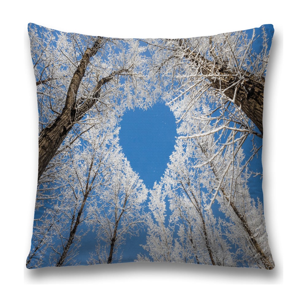 Изображение товара Декоративная наволочка JoyArty 45x45 см полиэстер с молнией синий белый