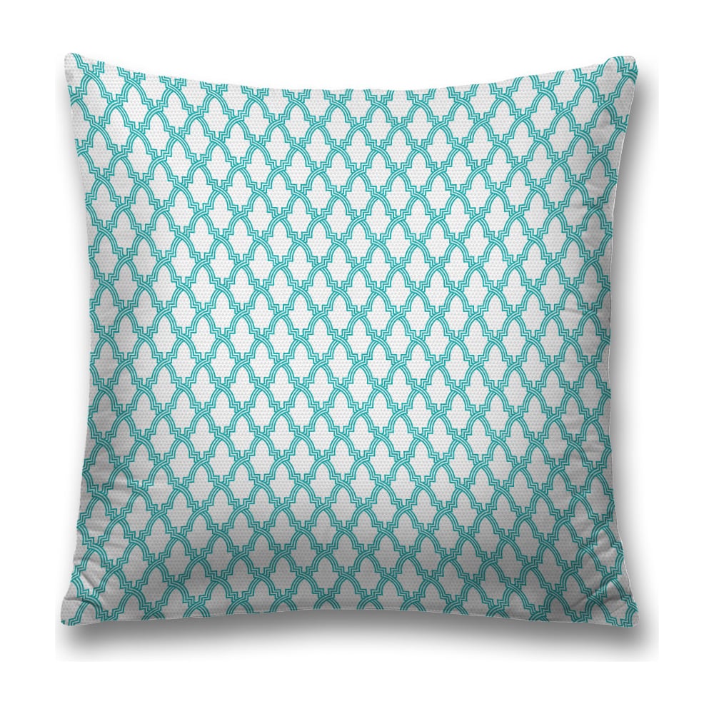 Изображение товара Декоративная наволочка JoyArty sl_19970 бирюзовая и белая 45х45 см