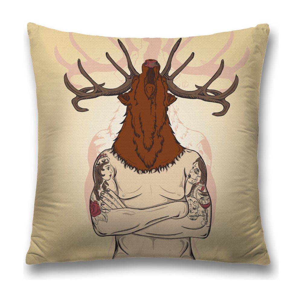 Изображение товара Декоративная наволочка JoyArty 45х45 см полиэстер бежево-коричневая