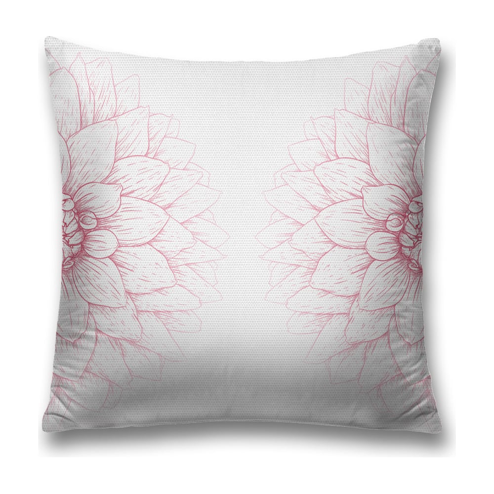 Изображение товара Декоративная наволочка JoyArty sl_20474, 45х45 см, полиэстер, розовая, белая