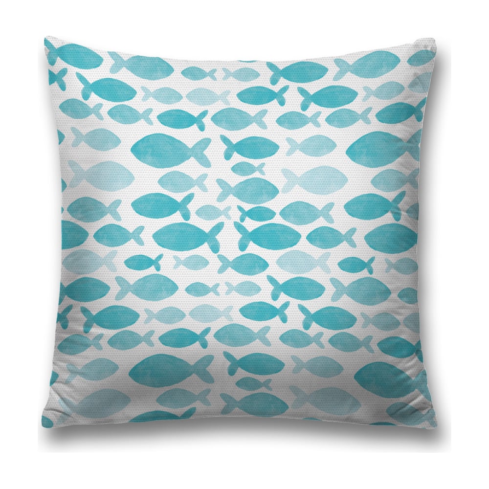 Изображение товара Декоративная наволочка JoyArty 45х45 бирюзовая белая