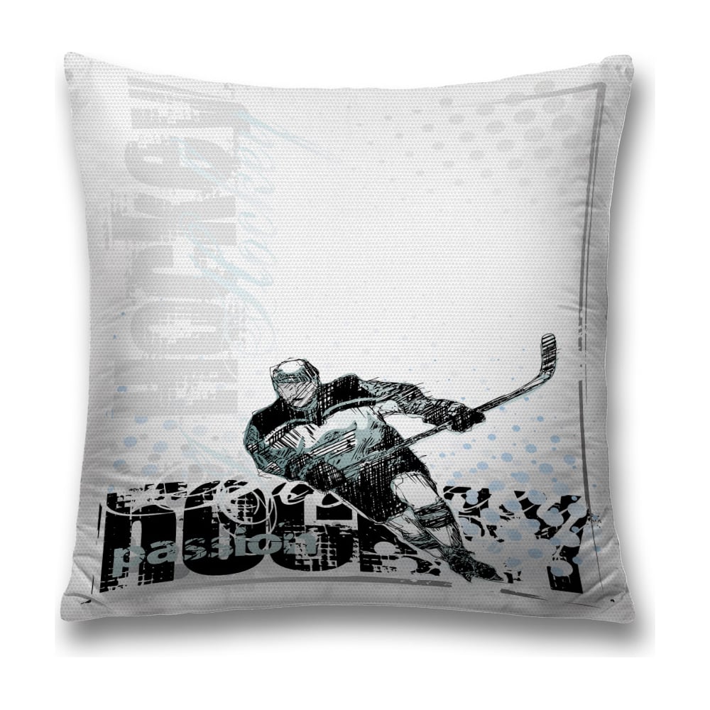 Изображение товара Декоративная наволочка JoyArty 45х45 см серый черный белый полиэстер