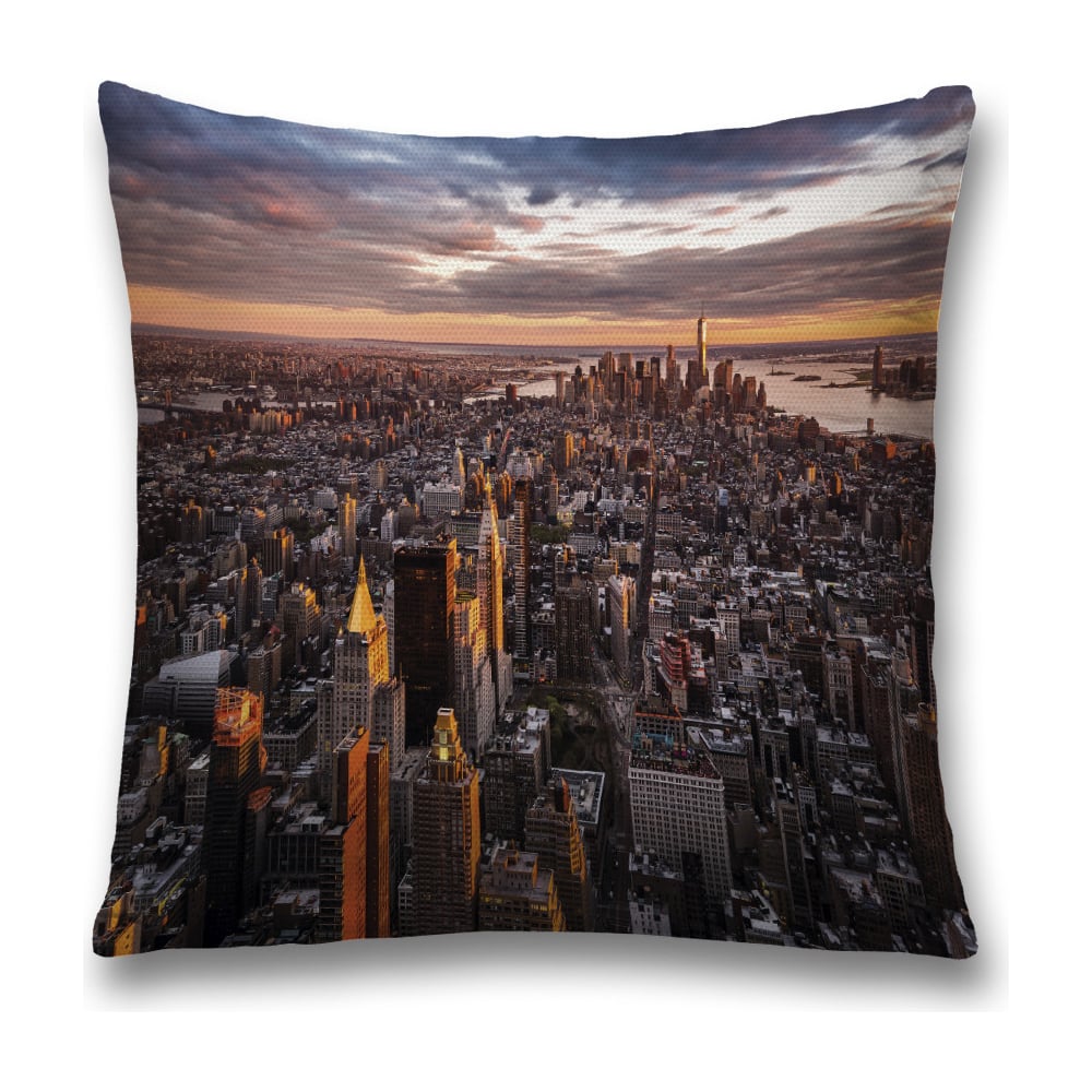 Изображение товара Декоративная наволочка JoyArty 45х45 см оранжевая и серая качество и стиль