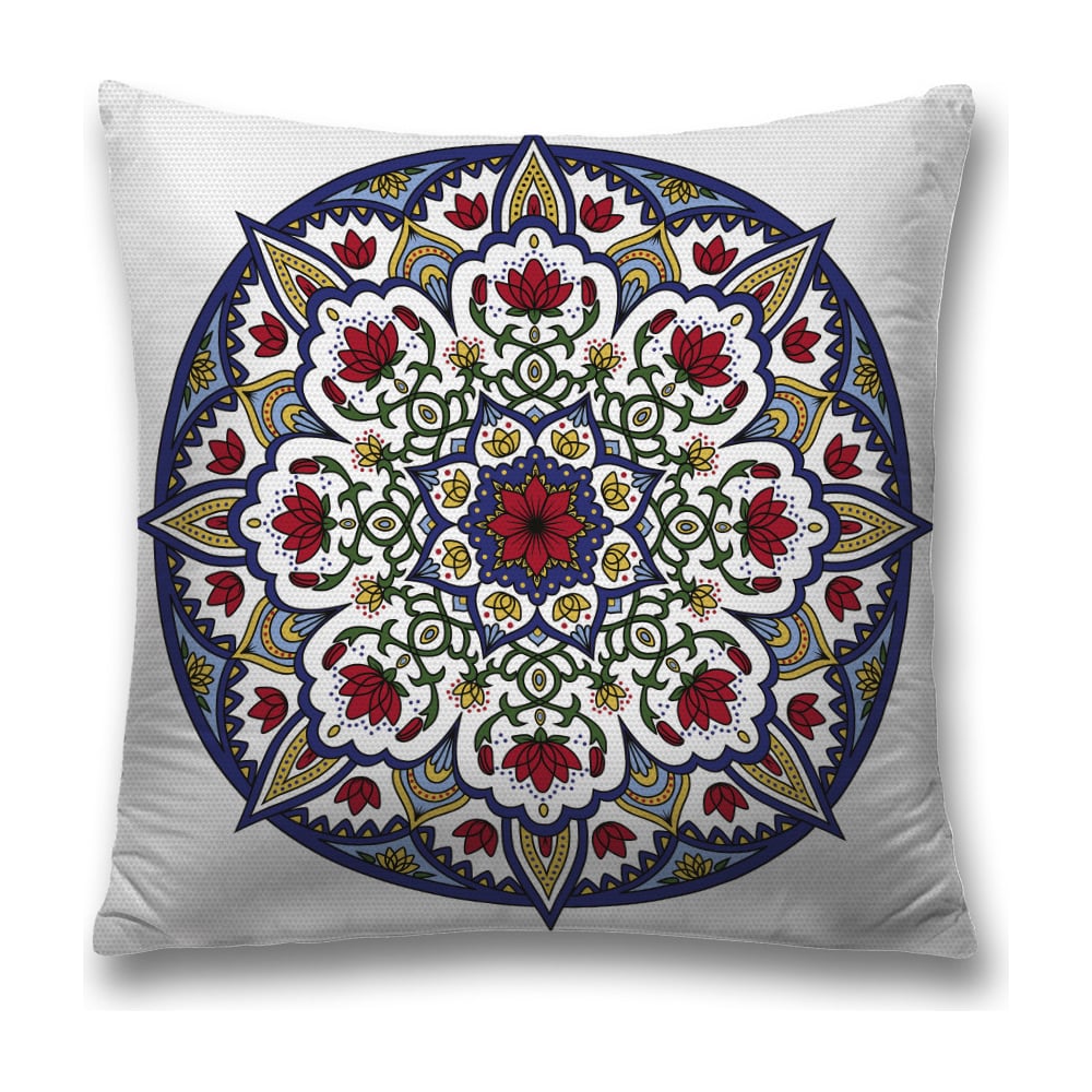 Изображение товара Декоративная наволочка JoyArty 45x45 см с молнией цвета серого и красного