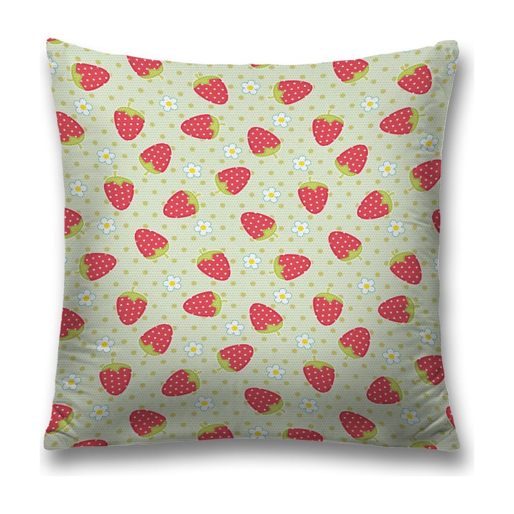 Изображение товара Декоративная наволочка JoyArty 45х45 см зеленый и красный полиэстер молния