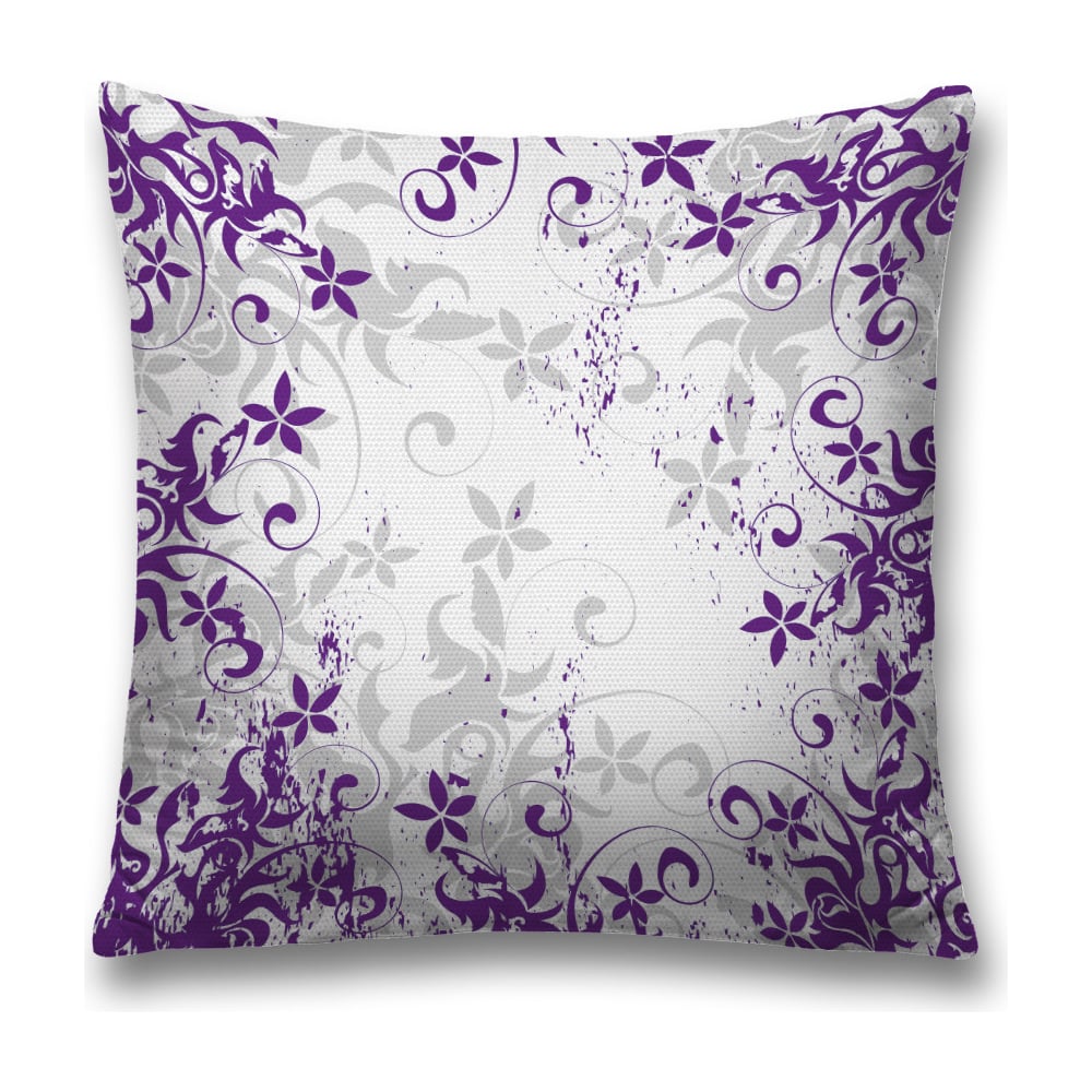Изображение товара Декоративная наволочка JoyArty sl_56616 45х45 см фиолетовая, серая и белая