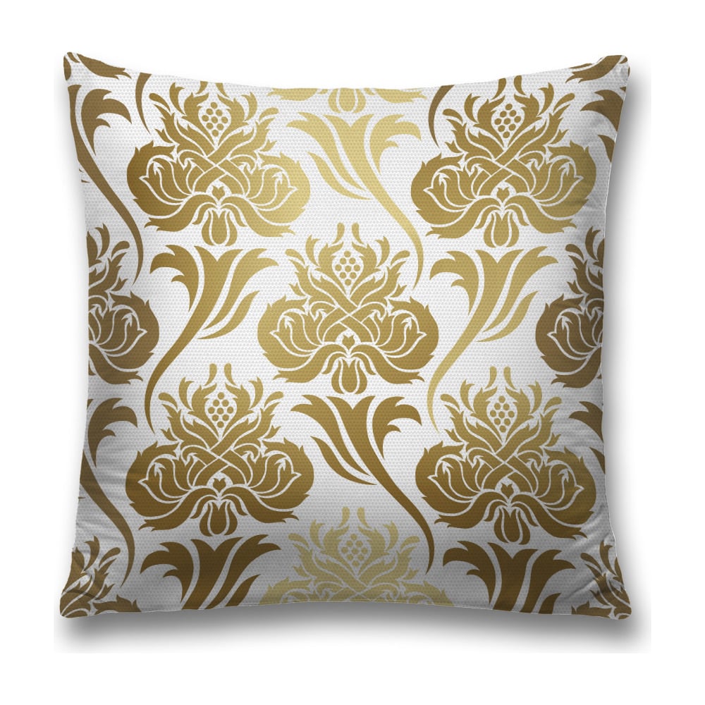 Изображение товара Декоративная наволочка JoyArty sl_33801 45x45 см из полиэстера золотая и белая