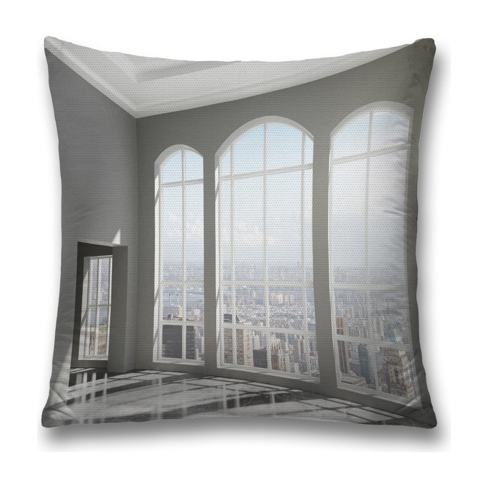 Изображение товара Декоративная наволочка JoyArty 45x45 см с молнией серого цвета