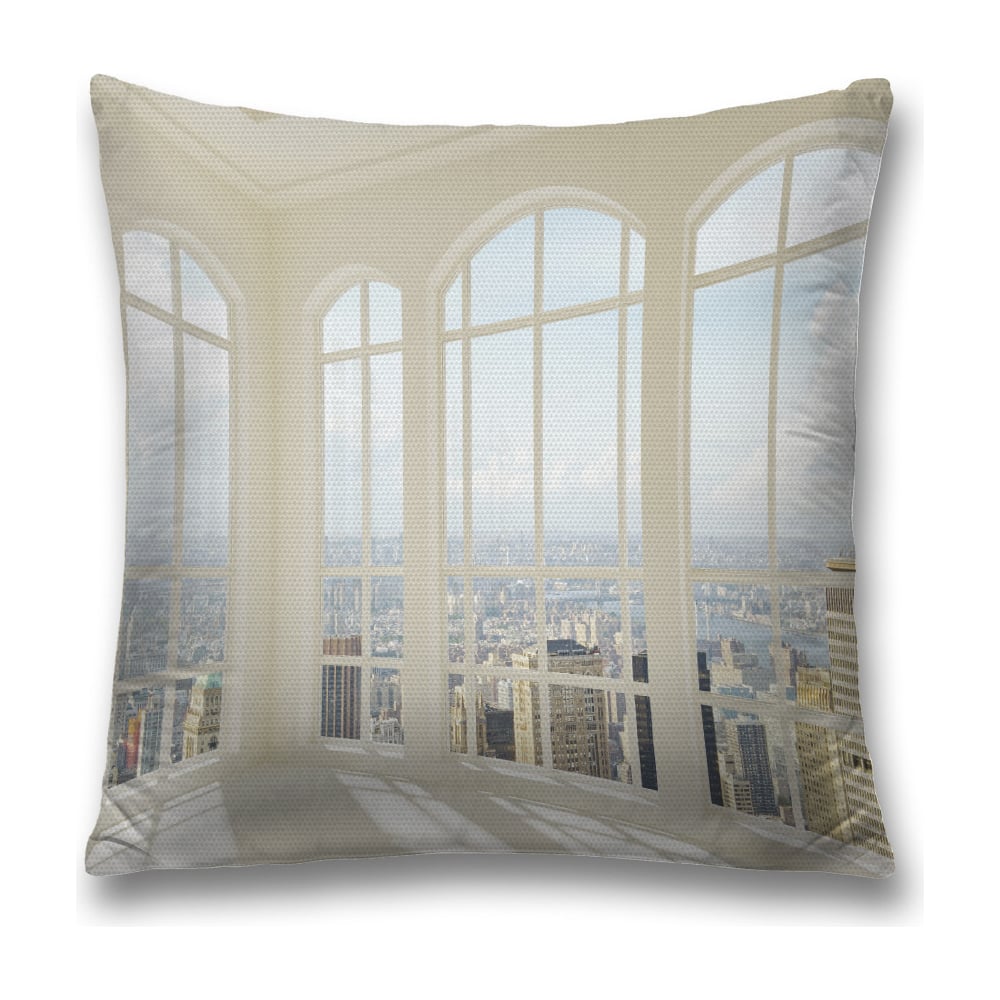 Изображение товара Декоративная наволочка JoyArty 45x45 см, светло-серый голубой кремовый